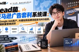 Lead菌亚马逊广告套利系统课：从Google Ads账户、AI建站到品牌词投放与ROI追踪，跑通联盟营销闭环