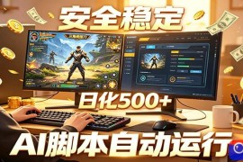 三角洲全自动挂机，AI脚本躺赚，日化500 