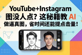 （17911期）YouTube Instagram 图没人点？这秘籍教 AI 做逼真图，省时间还能提点击量