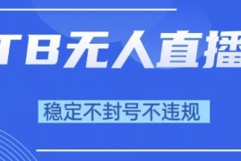 2025年TB无人直播带货10.0，全新技术，不违规，不封号，纯小白操作，日入1k【揭秘】
