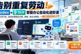告别重复劳动！Codex Skill智能办公自动化进阶课｜搭建AI实习生，自动处理搞定文案、表格、演示文稿等，一键打造自动化工作