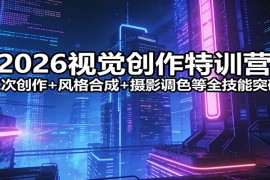 2026视觉创作特训营：二次创作 风格合成 摄影调色等全技能突破