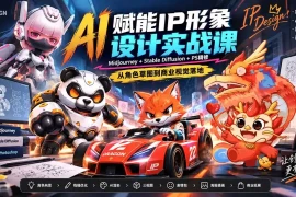 AI赋能IP形象设计实战课-无水印：Midjourney Stable Diffusion PS精修，从角色草图到商业视觉落地