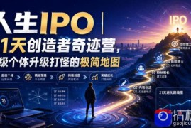 人生IPO︱21天创造者奇迹营，超级个体升级打怪的极简地图