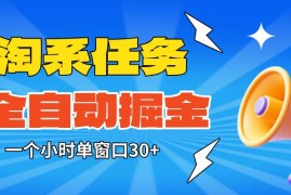 （16447期）淘系任务助手全自动掘金，单窗口一个小时30 ~矩阵操作无需人工