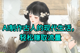 AI制作古人现代生活视频，搞笑好玩，轻松赚流量