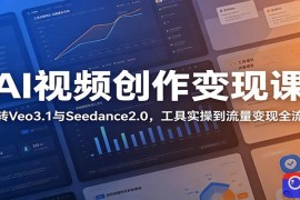AI视频创作变现课：玩转Veo3.1与Seedance2.0，工具实操到流量变现全流程