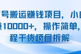 百家号搬运赚钱项目，小白月躺赚10000 ，操作简单，全程干货项目拆解