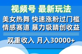 （12657期）视频号最新玩法 美女热舞 快速涨粉过门槛 情感赛道 暴力吸睛创收益