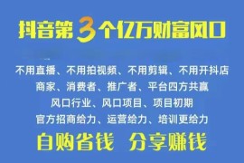 （10382期）火爆全网的抖音优惠券 自用省钱 推广赚钱 不伤人脉 裂变日入500  享受…