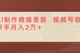 利用AI制作微缩场景视频老项目复活，1条视频变现多张