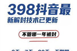 （15089期）外面在卖398的抖音最新解封技术，禁言的不管哪一年被封，3天，7天，30天，无期限的都可以