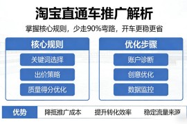 淘宝直通车推广解析，掌握核心规则，少走90%弯路，开车更稳更省