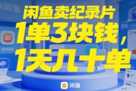 闲鱼卖纪录片1单3块钱，1天几十单