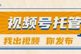（15033期）【视频号托管 】团队提供视频，你出账号，最高躺赚1W 