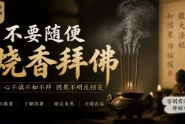 某公众号付费文章：玄学提醒：不要随便烧香拜佛