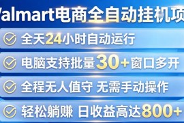 Walmart(沃尔玛)超市浏览项目，单账号日收益20 (可多开) 单电脑日收益可达1k 【揭秘】