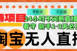 （12889期）淘宝无人直播3.0，不违规不封号，轻松月入3W ，长期稳定