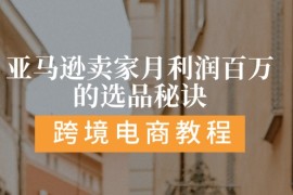（11456期）亚马逊卖家月利润百万的选品秘诀: 抓重点/高利润/大方向/大类目/选品…