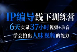 后浪·IP编导线下训练营，6天实录37小时视频 录音，学会拍出人味视频的能力