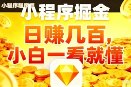 微信小程序掘金项目，不用复杂操作，5分钟就能学会上手操作，日入几张【揭秘】