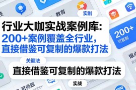 行业大咖实战案例库：200 案例覆盖全行业，直接借鉴可复制的爆款打法(更新3月