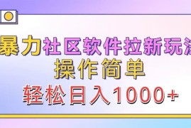 暴力社区软件拉新玩法，操作简单，轻松日入1000 