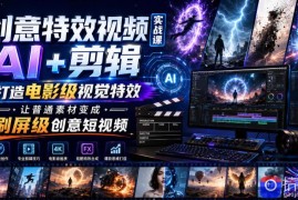 创意特效视频实战课，AI 剪辑打造电影级视觉特效，让普通素材变成刷屏级创意短视频