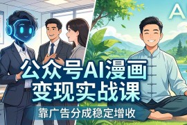 （17921期）公众号AI漫画变现实战课：星座/职场/养生多赛道 智能体发文，靠广告分成稳定增收