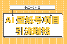 小红书抖音 AI 壁纸号项目引流赚钱，多种玩法详解，零门槛，零投入，无脑搬运也能日入 200 