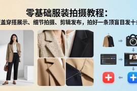 （17829期）零基础服装拍摄教程：覆盖穿搭展示、细节拍摄、剪辑发布，拍好一条顶盲目发十条