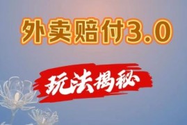 外卖赔付3.0玩法揭秘，简单易上手，在家用手机操作，每日500 【仅揭秘】