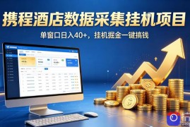 携程酒店全自动浏览掘金项目，稳定可矩阵，单窗口收益40 【揭秘】