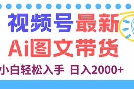 （16092期）视频号最新AI图文带货，每天几分钟，小白轻松入手，日入2000 