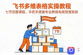 飞书多维表格实操教程，七节完整课程，手把手搭建专业跨境电商管理系统