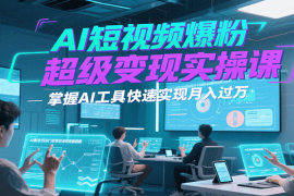 AI短视频爆粉超级变现实操课，掌握AI工具快速实现月入过万