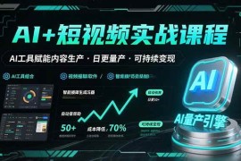 （15681期）AI 短视频实战课程：AI工具赋能内容生产，实现日更量产可持续变现