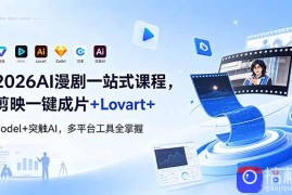 2026AI 漫剧一站式课程，剪映一键成片 Lovart Codel 突触AI，多平台工具全掌握