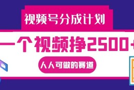 视频号分成一个视频挣2500 ，全程实操AI制作视频教程无脑操作
