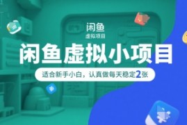 闲鱼虚拟小项目，操作简单，适合新手小白，认真做每天稳定2张