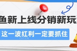 闲鱼新上线分销新玩法，这一波红利一定要抓住