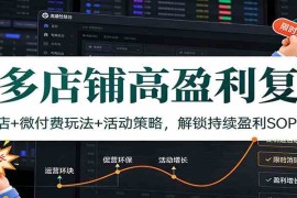 多多店铺高盈利复盘：暴力起店 微付费玩法 活动策略，解锁持续盈利SOP（更新）