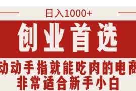 （11488期）只需动动手指就能吃肉的电商项目，日入1000 ，创业首选，非常适合新手小白