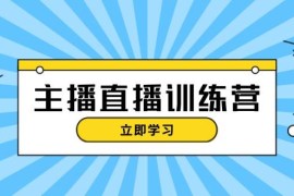 （13241期）主播直播特训营：抖音直播间运营知识 开播准备 流量考核，轻松上手
