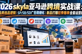 skyla亚马逊跨境实战课-更新1019：全品类选品逻辑｜SP/SB/SD广告精细化｜新品打爆旺季爆单全套运营教程