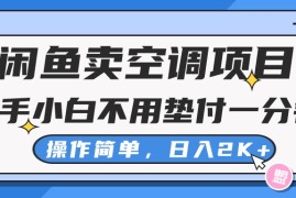 （10961期）闲鱼卖空调项目，新手小白一分钱都不用垫付，操作极其简单，日入2K 