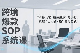 （17370期）跨境爆款SOP系统课，“内容飞轮 精准投放”为核心，拆解“人×货×场”黄金公式