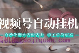 视频号自动挂G项目，自动化脚本省时省力，手工单价更高，日入300 全网最稳【揭秘】