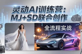 灵动AI训练营-3.0课程：MJ+SD联合创作，从婚纱大片到汽车广告