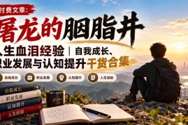 付费文章：屠龙的胭脂井人生血泪经验｜自我成长、职业发展与认知提升干货合集